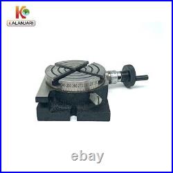100 mm / 4 Inches Horizontal Vertical Rotary Table 4 Slots for Milling Machine
