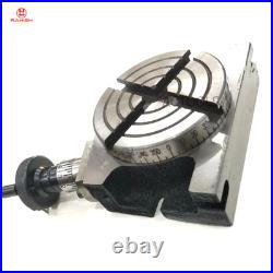 100mm /4Rotary Table Horizontal & Vertical + self centering Chuck 3 Jaws 80mm