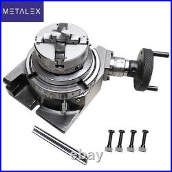 100mm HV4 Rotary Table + 65mm 4 Jaw Self Centering Chuck Back Plate Milling Set