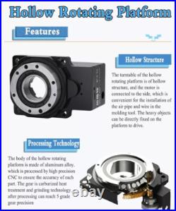 101 Hollow Rotary Actuator High Accuracy Rotating Platform For Nema17 23 Motor