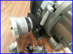 10 HORIZONTAL & VERTICAL ROTARY TABLE w. 10 3 jaw chuck front mounting