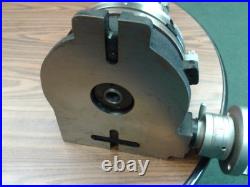 10 HORIZONTAL & VERTICAL ROTARY TABLE w. Adapter & 8 4-jaw chuck, #IN-TSL10C8
