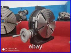 10 HORIZONTAL & VERTICAL ROTARY TABLE w. Adapter & 8 4-jaw chuck, #IN-TSL10C8