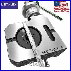 110mm 4Inch Precision Rotary Table HV4 4-Slot With Center Bore MT2 Metalworking
