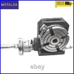 110mm 4Inch Precision Rotary Table HV4 4-Slot With Center Bore MT2 Metalworking