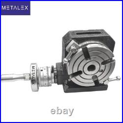 110mm 4Inch Precision Rotary Table HV4 4-Slot With Center Bore MT2 Metalworking