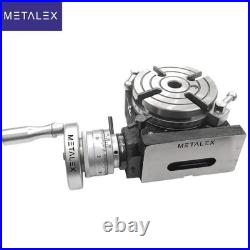 110mm 4Inch Precision Rotary Table HV4 4-Slot With Center Bore MT2 Metalworking