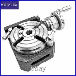 110mm 4Inch Precision Rotary Table HV4 4-Slot With Center Bore MT2 Metalworking