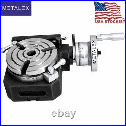 110mm 4 Inch Precision Rotary Table HV 4 3-Slots With Center Bore MT2 Milling