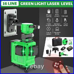 16 Lines Green Light Laser Machine Laser Level Rotary Horizontal & Vertical Tool