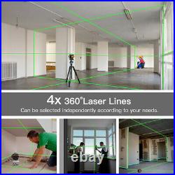 16 Lines Rotary Self Leveling Laser Level Green Horizontal Vertical Kit Leveling