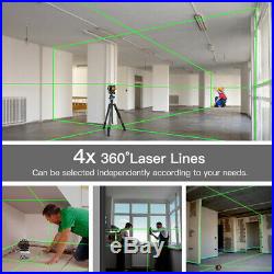 16 Lines Rotary Self Leveling Laser Level Green Horizontal Vertical Kit Measure