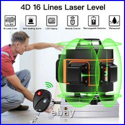 16 Lines Rotary Self Leveling Laser Level Green Line Horizontal Vertical Measure
