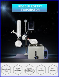 2L Lab Evaporator Rotary Evaporator Rotovapor for Distillation Extraction RE-201