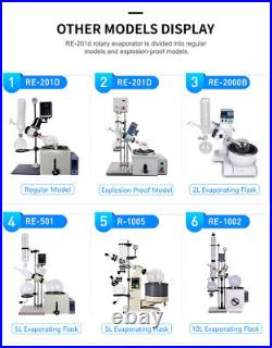 2L Lab Evaporator Rotary Evaporator Rotovapor for Distillation Extraction RE-201