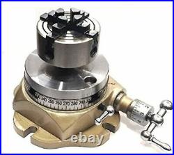 2-3/4 Watch Maker Jewelry Rotary Table, 50mm 4 Jaw Independent Chuck Tools