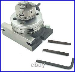380 mm Low Milling Rotary Table (50mm 3Jaws Chuck, Back Plate & Fixing T nuts)