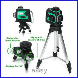 3D 12 Line Laser Level Self-Leveling 360° Rotary Horizontal Vertical with Tripod