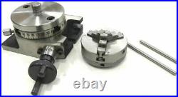 3Rotary Table & 65 mm 3 Jaws Self Centering Chuck + Back Plate(USA FULFILLED)