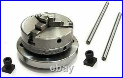 3/ 80 MM Rotary Milling Table With 80 MM Round Vice, M6 Clamp Kit & Small Chuck