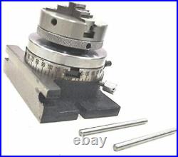 3/ 80 MM Rotary Milling Table With 80 MM Round Vice Vise, M6 Clamp Kit & Small