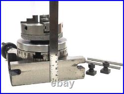3/ 80 MM Rotary Table + 65 MM 3 Jaw Chuck & Back Plate + T Nuts (usa Fulfilled)