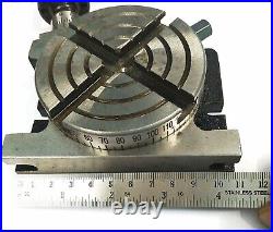 3/ 80 mm Milling Rotary Table With 70 mm 4 Jaw Independent Chuck- USA Fulfilled