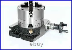 3/ 80 mm Regular Rotary Table & 80 mm Independent 4 Jaw Chuck+Back Plate