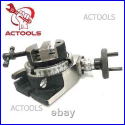 3 / 80 mm Rotary Table Milling With 80 mm Round Vice Vise & Fixing T-Nuts Bolts