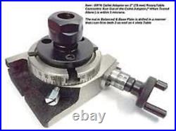 3 80 mm Rotary Table with ER-16 Collet Adapter- Milling Tools- Ship From USA
