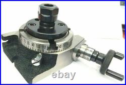 3'' 80 mm Rotary table with ER-16 Collet Adapter M6 Clamp Kit Round Vice Tools