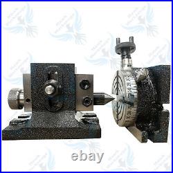 3 / 80mm 4 Slot Rotary Table Horizontal / Vertical Milling With Tailstock