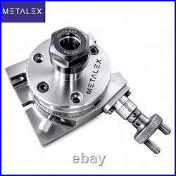 3 80mm Rotary Table ER20 Collet Chuck Adapter Gear Cutting Indexing Tool Set