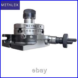 3 Inch 75mm Rotary Table ER16 Collet Chuck Adapter Gear Cutting Indexing Tool