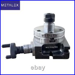 3 Inch 75mm Rotary Table ER16 Collet Chuck Adapter Gear Cutting Indexing Tool