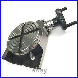 3 Inch Precision Rotary Table HV 4 Slots with Single Bolt Tailstock & Backplate