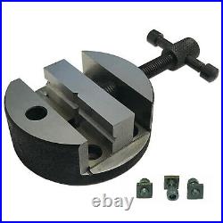 3 Inch Rotary Table 4 Slots With Vise 80mm Round Vice & Single Bolt Tailstock
