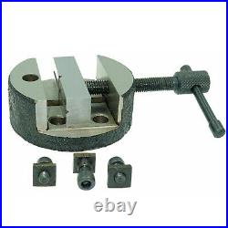 3 Inch Rotary Table 80mm HV With Vice 80mm Round Vise & Single Bolt Tailstock