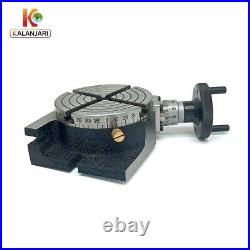 3 Inch Rotary Table 80mm Horizontal & Vertical Low Profile With 4 Milling Slots