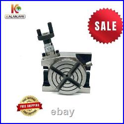 3 Inch Rotary Table 80mm Horizontal & Vertical Low Profile With 4 Tower Slots