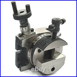 3 Inch Rotary Table H/V 4 Milling Slots With Tailstock And Vice 80mm Round Vise