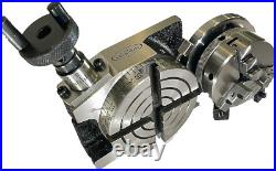 3 Inches (75Mm) 4 Slots Horizontal and Vertical (H/V) Rotary Table with 65Mm 3