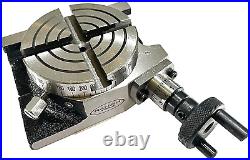 3 Inches (75Mm) 4 Slots Horizontal and Vertical (H/V) Rotary Table with M6 Cla