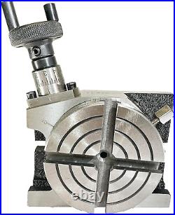 3 Inches (75Mm) 4 Slots Horizontal and Vertical (H/V) Rotary Table with M6 Clam
