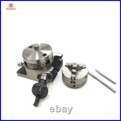 3 Rotary Table Horizontal 75 m & Vertical + 65 mm 3 jaw self centering chuck