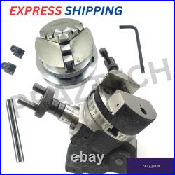 3 Rotary Tilting Table 4 Slot with Vise + 65mm Self Centering 3 Jaw Chuck