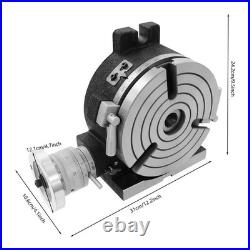3-Slot Rotary Table Horizontal Vertical Rotary Table For Milling Machine 100kg