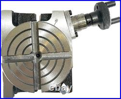 3 inch 75mm 4 Slot Horizontal Vertical Rotary Table Milling Tool H V