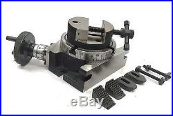 4100mm Rotary Table Horizontal Vertical+80 MM Round Vice+m6 Clamp Kit