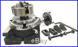 4100mm Rotary Table Horizontal Vertical+m6 Clamp Kit+70 MM 4 Jaw Independent